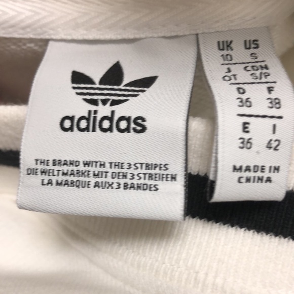 Woman’s Adidas Cropped Logo Sweat Shirt - Picture 5 of 5